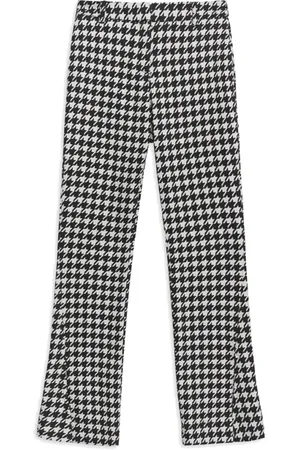 ANINE BING Broeken, Dames, Zwart, L, Houndstooth Broek in Zwart en Wit