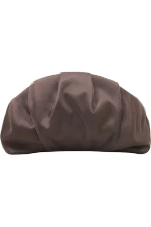 PESERICO SIGN Tassen, Dames, Bruin, ONE Size, Organza, Satin en organza stof clutch