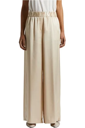 PESERICO SIGN Broeken, Dames, , L, Satijn, Viscose satijnen broek met elastische band
