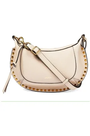 Isabel Marant Tassen, Dames, , ONE Size, Leer, Moon Schoudertas met Studs