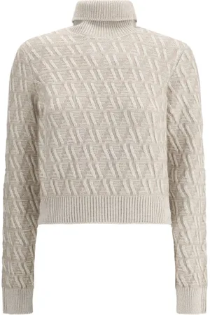 Fendi Truien, Dames, , L, Zijden Jacquard Coltrui