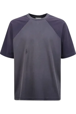 J.W.Anderson Tops, Heren, Blauw, 2Xl, Katoen, Katoenen Crew Neck T-shirt