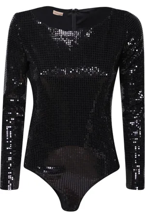 BLANCA Tops, Dames, Zwart, S, Pailletten, Zwarte Pailletten Trui Aw 23