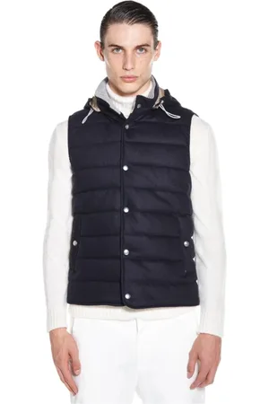 ELEVENTY Jassen, Heren, Blauw, L, Wol, Stijlvolle Wollen Gilet