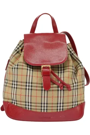 Burberry Pre-owned, Dames, , ONE Size, Pre-owned Canvas backpacks