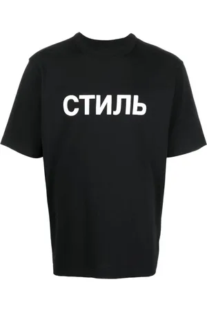 Heron Preston Tops, Heren, Zwart, M, Katoen, Ctnmb Logo T-shirt