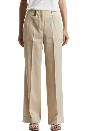 PESERICO SIGN Broeken, Dames, , 2Xs, Wol, Estrato linnen en wollen broek