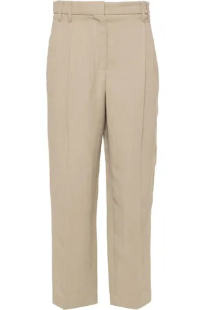 Brunello Cucinelli Broeken, Dames, , M, Linnen, Stijlvolle Damesbroek