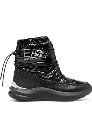EA7 Schoenen, Dames, Zwart, 38 EU, Polyester, Zwarte Mountain Cross Enkellaarsjes Vrouwen