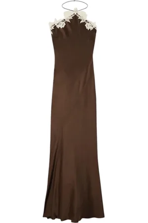 Patrizia Pepe Kleedjes, Dames, Bruin, XS, Elegant VI 5 EA Jurk