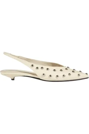 ERIKA CAVALLINI Schoenen, Dames, Geel, 39 EU, Leer, Studded Leren Lage Hak Pumps