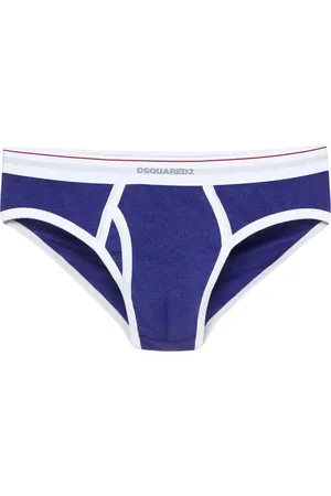 Dsquared2 Ondergoed, Heren, Blauw, M, Katoen, Navy Blauw Heren Slip Elastische Tailleband