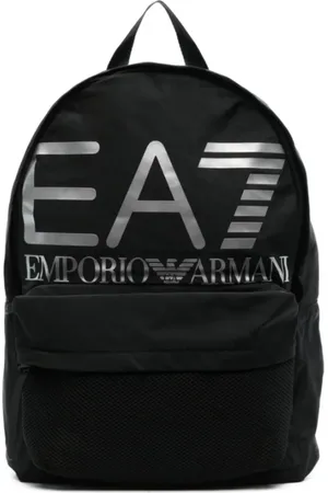 EA7 Tassen, unisex, Zwart, ONE Size, Polyester, Zwarte Casual Rugzak Unisex Volwassenen