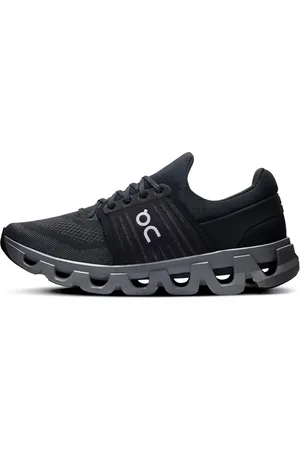 On Running Sport, Heren, Zwart, 44 EU, Polyester, Zwarte Polyester Sneaker Cloudswift 4