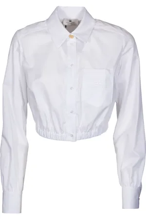 Elisabetta Franchi Blouses & Shirts, Dames, Wit, L, Witte Shirt voor Vrouwen