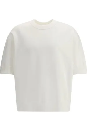Jil Sander Tops, Heren, Wit, S, Katoen, Oversized Crew Neck Katoenen T-Shirt