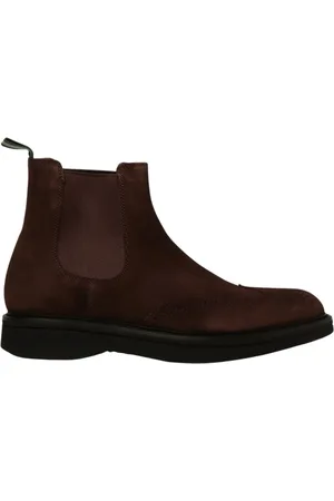 Green george Schoenen, Heren, Bruin, 41 1/2 EU, Bruine Brogue Enkellaarzen