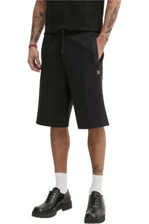 HUGO BOSS Korte broeken, Heren, Zwart, L, Katoen, Katoenmix Elegant Modieus Stijlvol Ontwerp