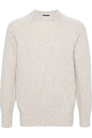 DRUMOHR Truien, Heren, Grijs, M, Wol, Zwarte Sweater voor Mannen Aw 24