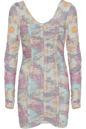 ROTATE Kleedjes, Dames, Veelkleurig, L, Roze Daphny Jurk Super Comb