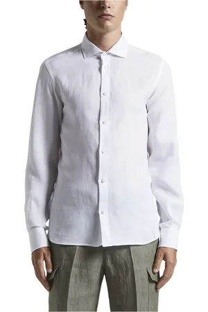 PESERICO SIGN Overhemden, Heren, Wit, 2Xl, Linnen, Blouses & Shirts