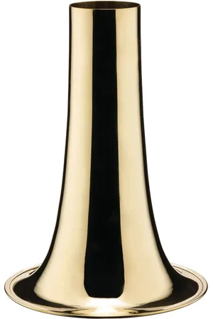 Alessi Interieur, unisex, Geel, ONE Size, Messing Bloemenvaas Trompet