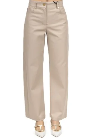 Max Mara Broeken, Dames, , XS, Katoen, Katoenen Denim Broek Vijf Zakken