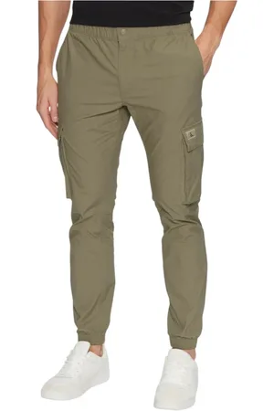Calvin Klein Broeken, Heren, Groen, W34, Skinny Cargo Broek