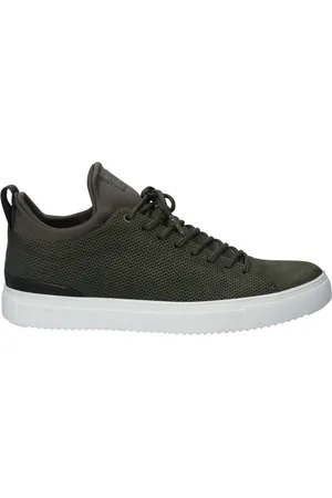 Blackstone Schoenen, Heren, Groen, 43 EU, Streetstyle Mid-Top Sneaker