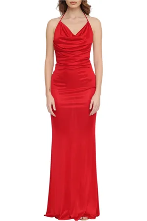Elisabetta Franchi Kleedjes, Dames, Rood, XS, Stijlvolle 100%vi Jurk