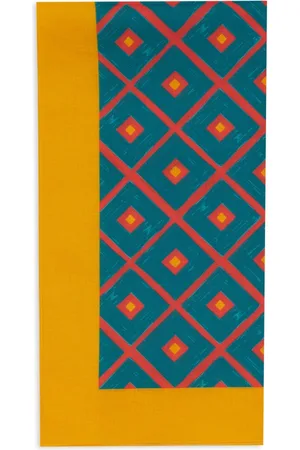 Gallo Accessoires, unisex, Veelkleurig, ONE Size, Katoen, Unisex lichtblauwe katoenen bandana met argyle patroon