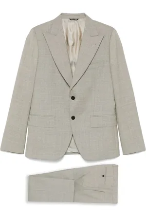 REVERES 1949 Pakken, Heren, Grijs, M, Ash Grey Suit met Front Button