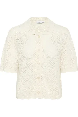 Saint Tropez Truien, Dames, Wit, XL, Gebreid Vest met Korte Mouwen