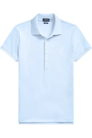 Ralph Lauren Tops, Dames, Blauw, L, Katoen, 97% Katoen 3% Elastaan