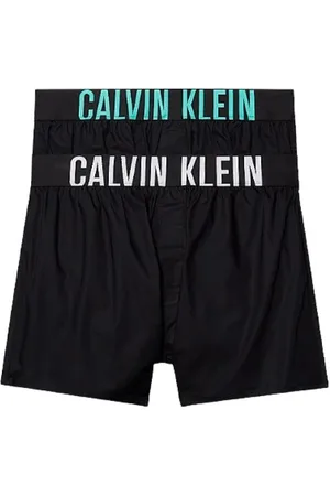 Calvin Klein Ondergoed, Heren, Veelkleurig, S, Katoen, Zwarte Boxers 2 Pack Elastische Tailleband