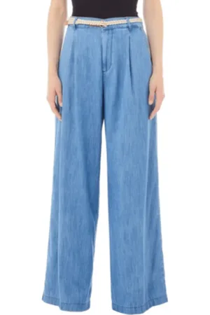 Liu Jo Broeken, Dames, Blauw, W25, Denim, Lichte denim broek voor vrouwen