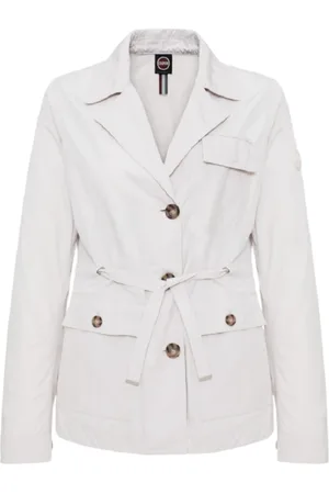 Colmar Jassen, Dames, Wit, XL, Katoen, Beige Safari Jack voor Vrouwen