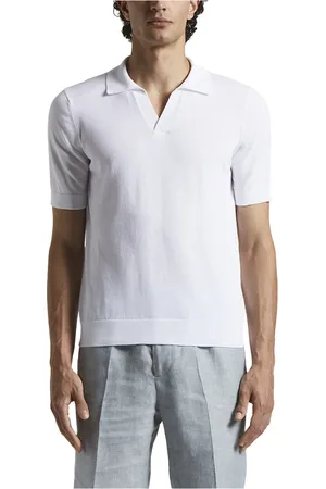 PESERICO SIGN Truien, Heren, Wit, M, Katoen, Puur katoenen poloshirt