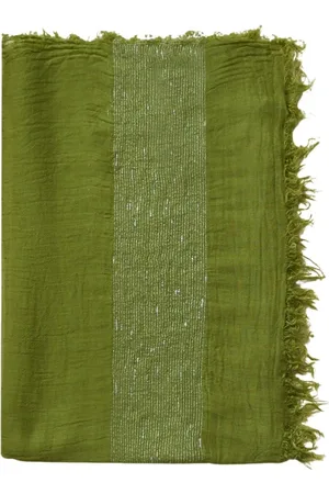 PESERICO SIGN Accessoires, Dames, Groen, ONE Size, Vloeibare modal en Lurex juk