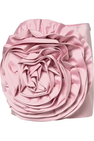 ROTATE Rokken, Dames, Roze, S, Satijn, Grote Bloem Satijnen Rok