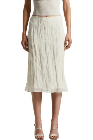 PESERICO SIGN Rokken, Dames, Wit, 3Xs, Organza, Geplette organza rok