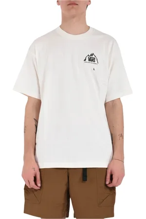 Vans Tops, Heren, Wit, L, Katoen, Gedrukt Loose Fit Geribbeld T-shirt
