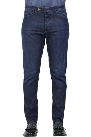 Incotex Jeans, Heren, Blauw, W33, Denim, Stretch denim jeans voor heren