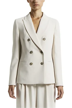 PESERICO SIGN Jassen, Dames, , XS, Double-breasted blazer in crepe cady