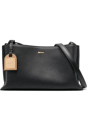 DKNY Tassen, Dames, Zwart, ONE Size, Leer, Zwarte Crossbody Tas voor Vrouwen