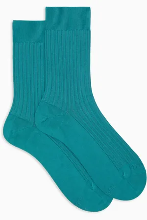Gallo Ondergoed, unisex, Groen, M, Katoen, Unisex korte effen groene twin-rib katoenen sokken met schrijven bij de teen