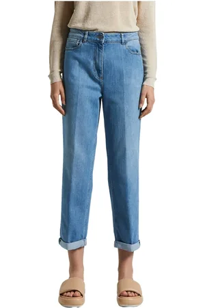 PESERICO SIGN Jeans, Dames, Blauw, 2Xs, Katoen, Stretch katoen 5-pocket denim