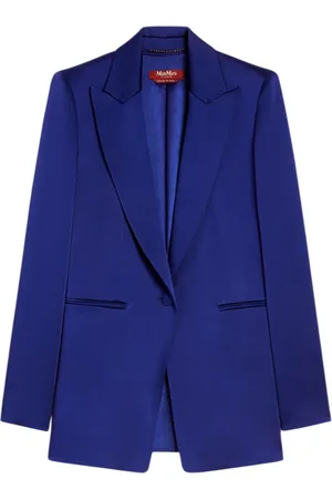 Max Mara Jassen, Dames, Blauw, M, Stijlvolle Jas voor Vrouwen