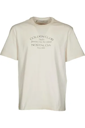 Golden Goose Tops, Heren, , M, Katoen, Contrast Print Crew Neck T-shirt