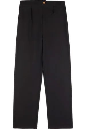 FAY Broeken, Dames, Zwart, 2Xl, Stretch Jersey Elastische Taille Broek